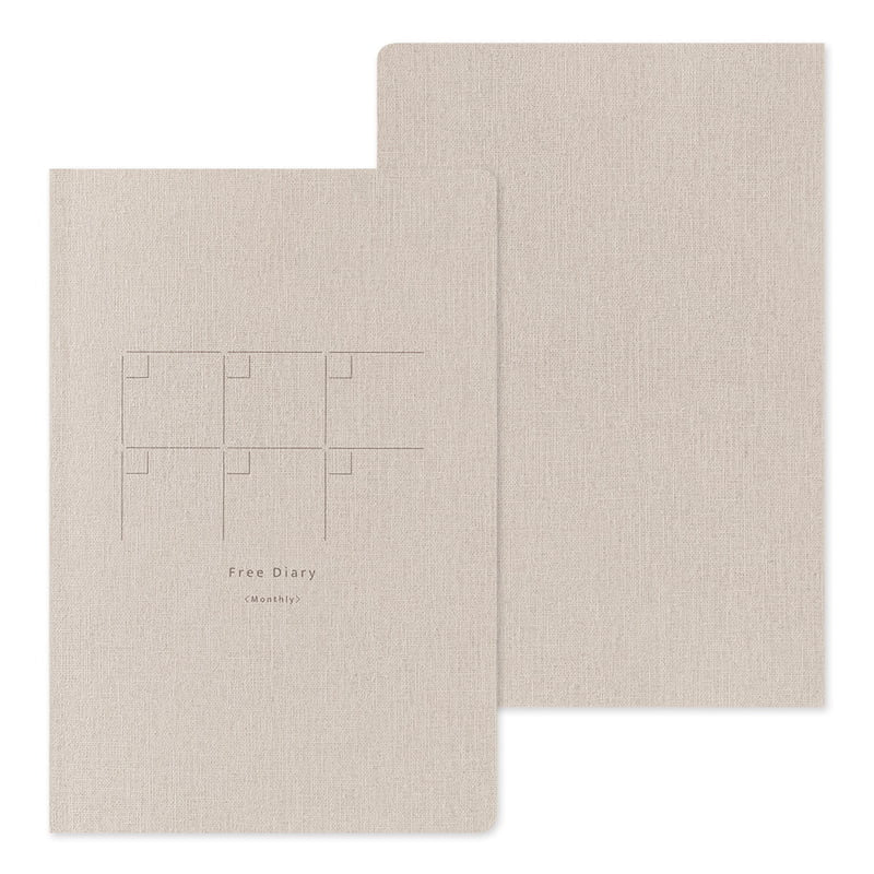Midori - Yuru Log Notebook B6 Free Diary Monthly Notebook-Dagboek-DutchMills