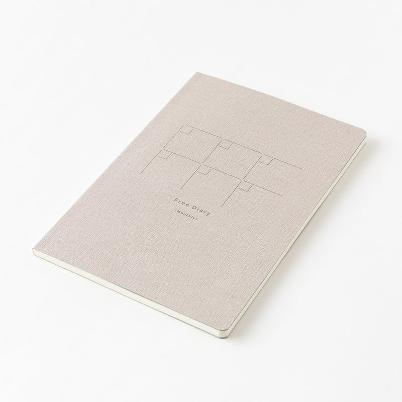 Midori - Yuru Log Notebook B6 Free Diary Monthly Notebook-Dagboek-DutchMills