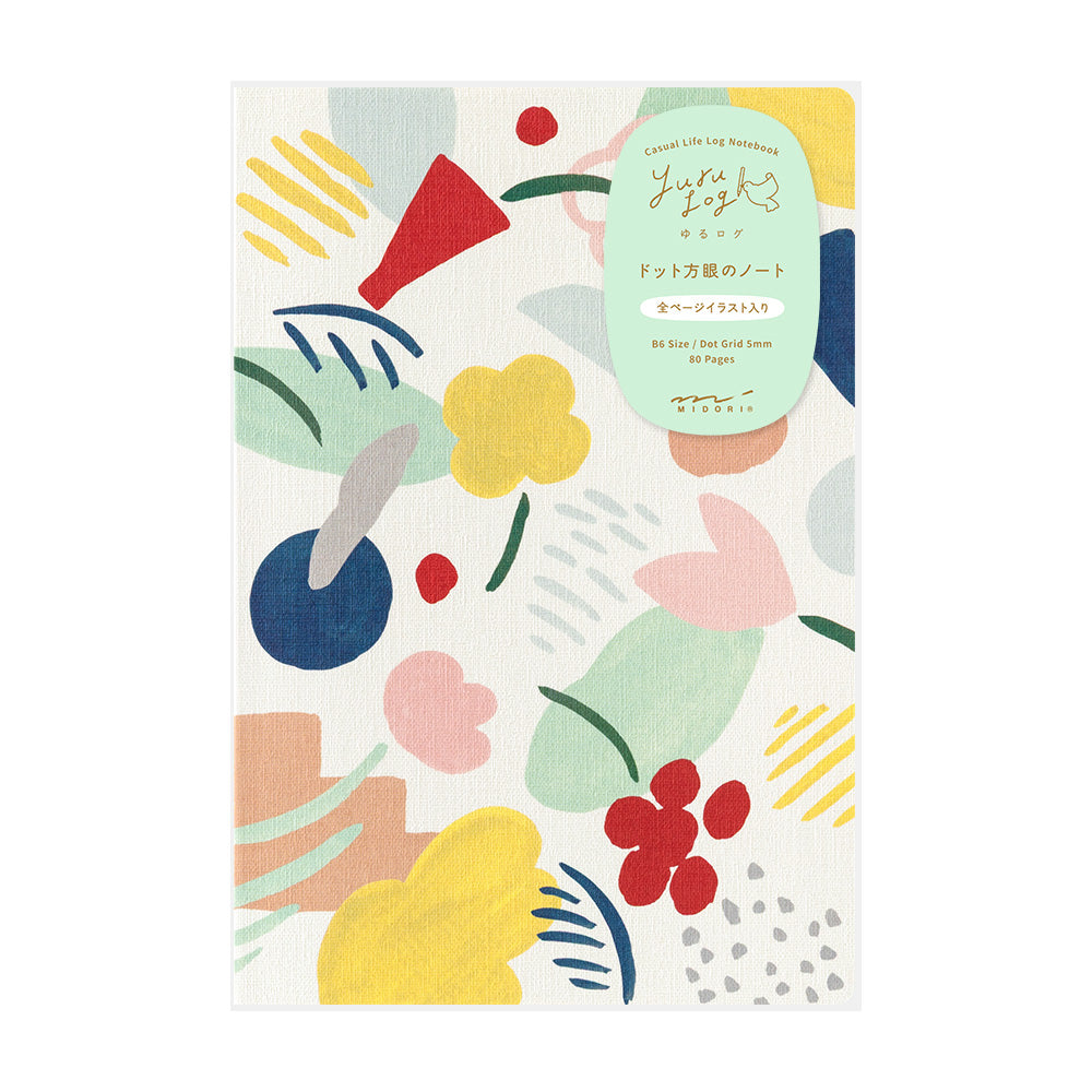 Midori - Yuru Log Notebook B6 Motif Textile-Notitieboek-DutchMills