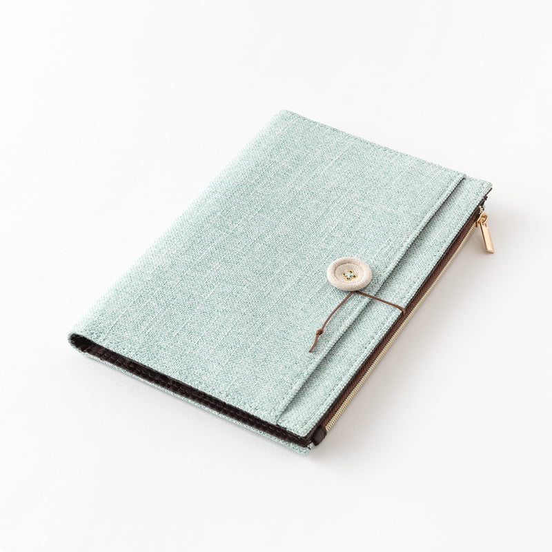 Midori - Yuru Log Notebook Cover B6 Cloth Light Blue-Midori-DutchMills