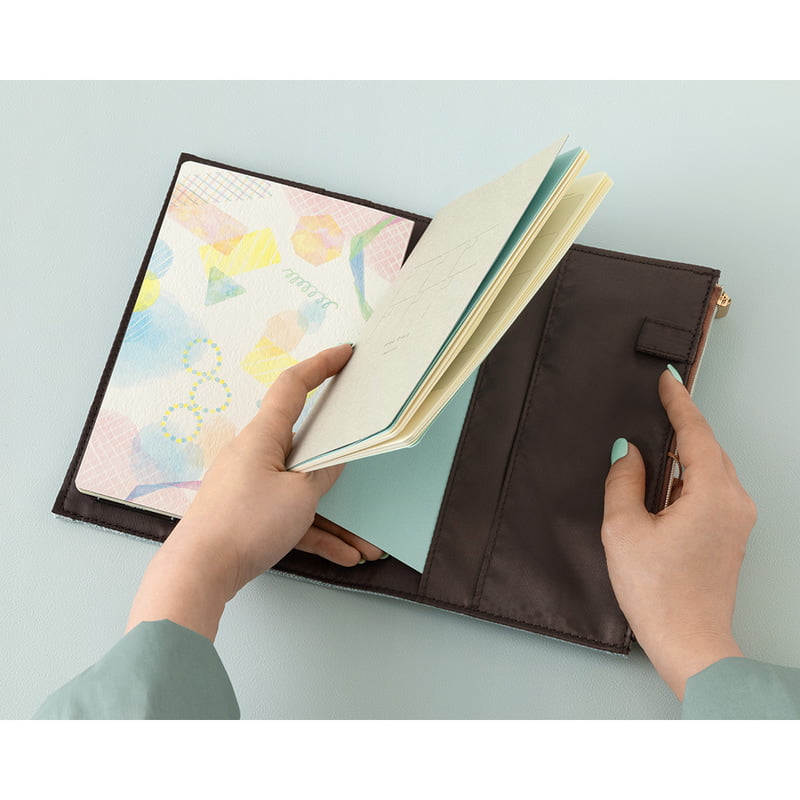Midori - Yuru Log Notebook Cover B6 Cloth Light Blue-Midori-DutchMills