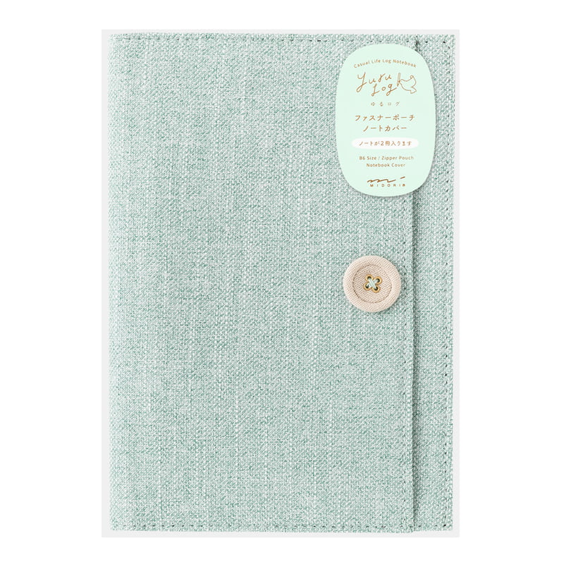 Midori - Yuru Log Notebook Cover B6 Cloth Light Blue-Midori-DutchMills