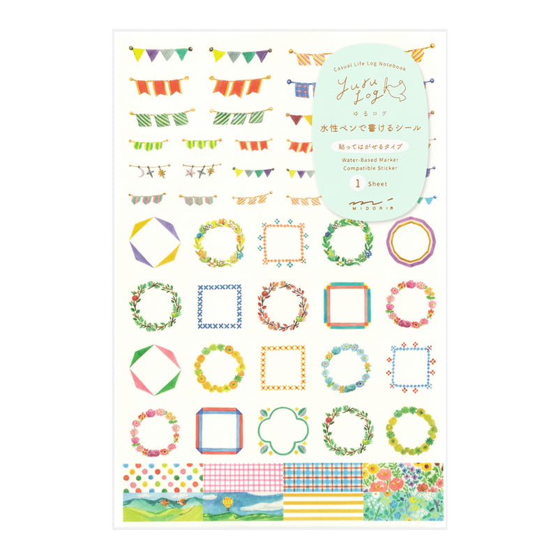 Midori - Yuru Log Sticker One Sheet Decoration-Sticker-DutchMills