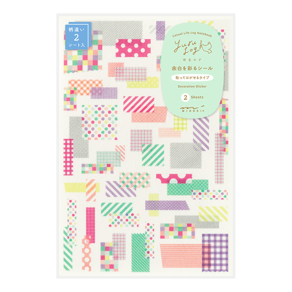 Midori - Yuru Log Sticker Two Sheets Collage Tape-Sticker-DutchMills