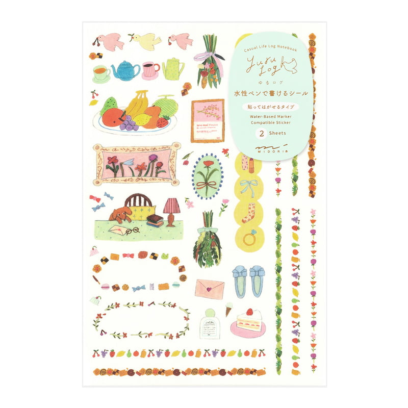 Midori - Yuru Log Sticker Two Sheets My Life-Sticker-DutchMills