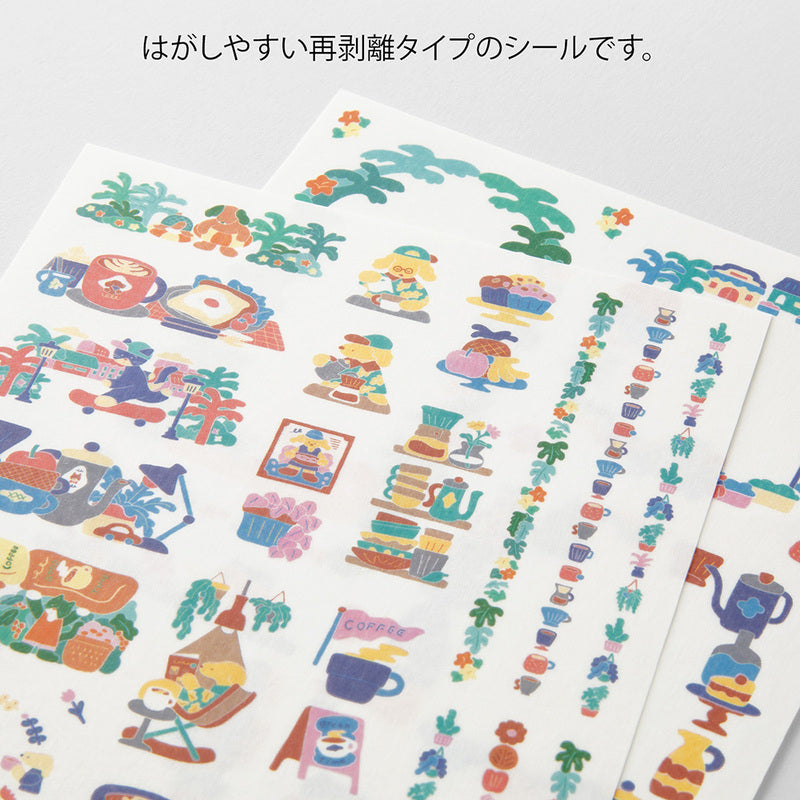 Midori - Yuru Log Vol. 3 Decoration Sticker Coffee Shop-Sticker-DutchMills