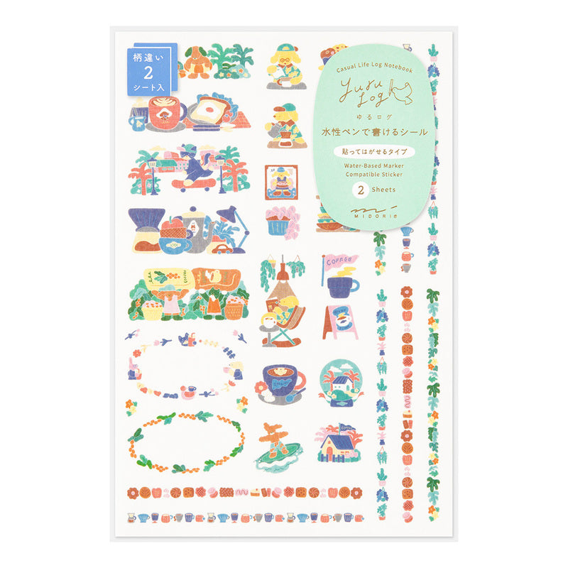 Midori - Yuru Log Vol. 3 Decoration Sticker Coffee Shop-Sticker-DutchMills