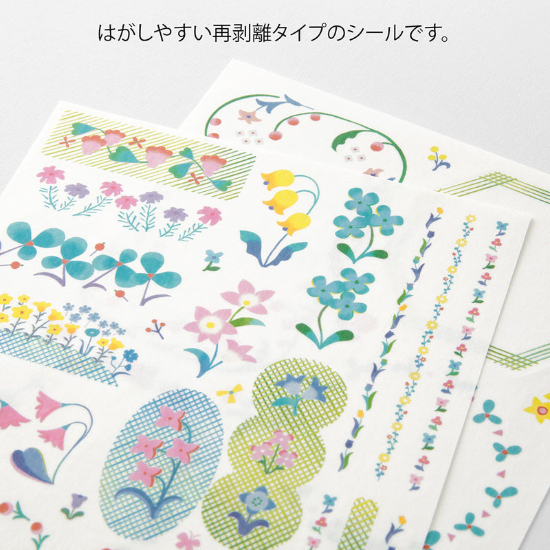 Midori - Yuru Log Vol. 3 Decoration Sticker Floral-Sticker-DutchMills