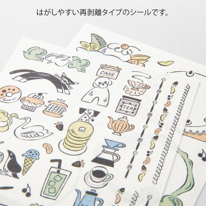 Midori - Yuru Log Vol. 3 Decoration Sticker Sweets & Animals-Sticker-DutchMills