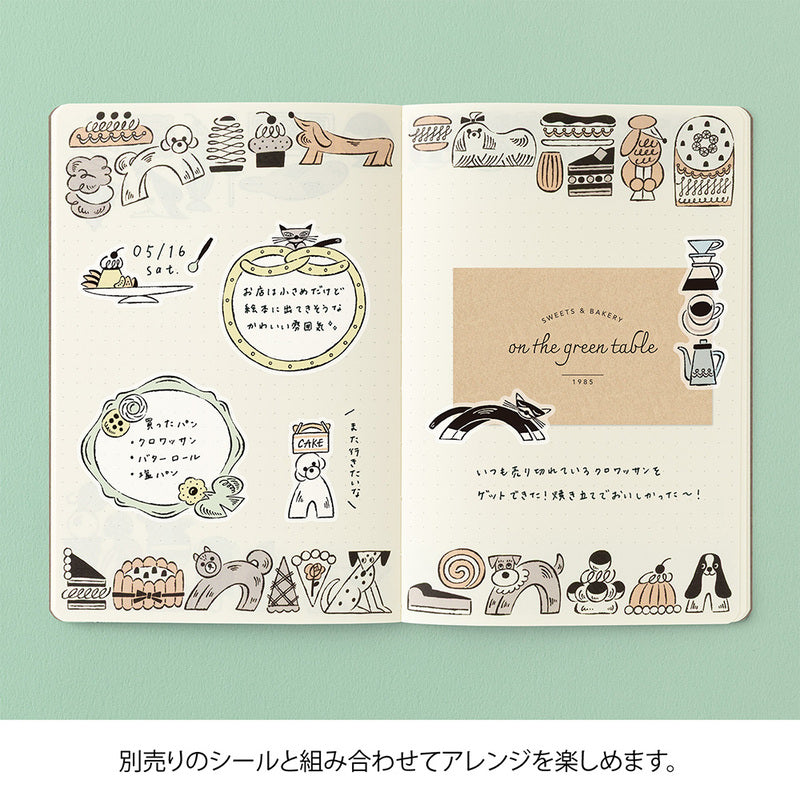 Midori - Yuru Log - Vol. 3 Notebook B6 Sweets & Animals-Notitieboek-DutchMills