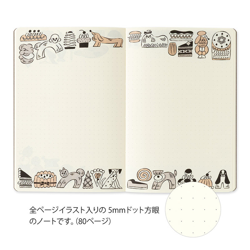 Midori - Yuru Log - Vol. 3 Notebook B6 Sweets & Animals-Notitieboek-DutchMills