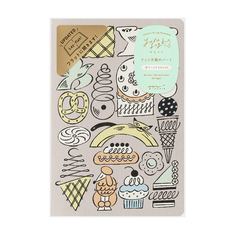 Midori - Yuru Log - Vol. 3 Notebook B6 Sweets & Animals-Notitieboek-DutchMills