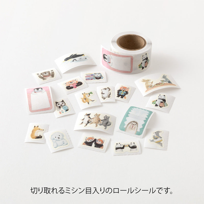 Midori - Yuru Log Vol. 3 Roll Sticker Animal Emotions-Maskingtape-DutchMills