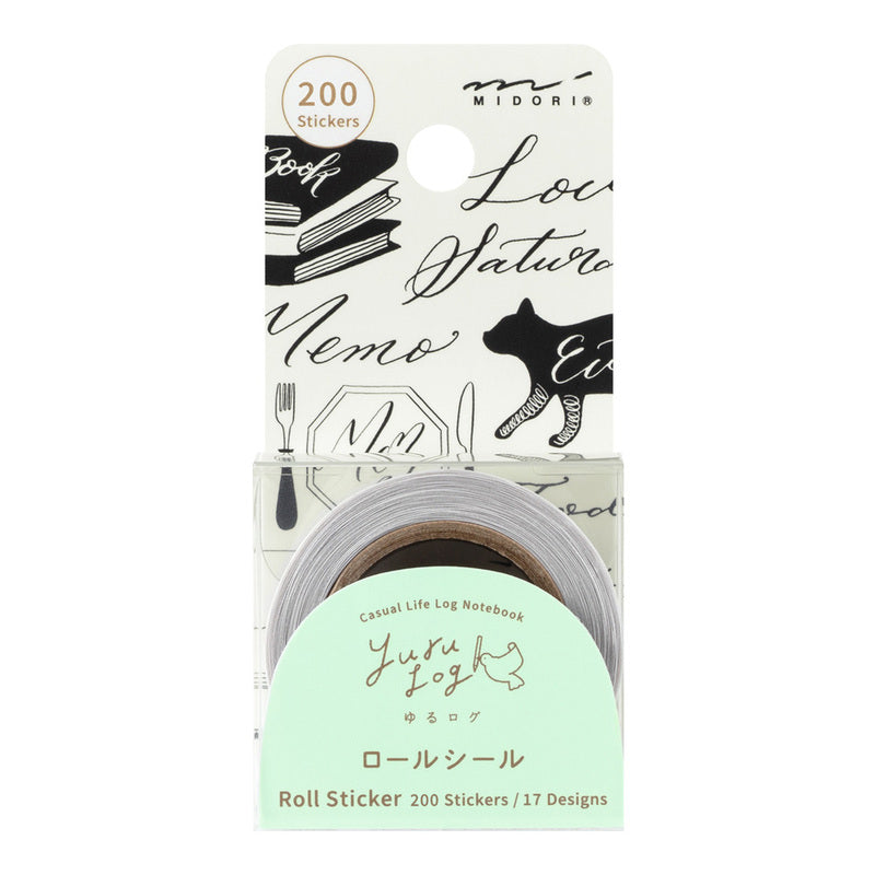 Midori - Yuru Log Vol. 3 Roll Sticker Calligraphy-Maskingtape-DutchMills
