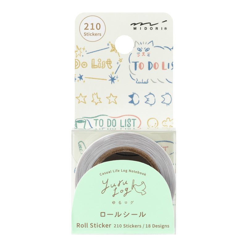 Midori - Yuru Log Vol. 3 Roll Sticker List-Maskingtape-DutchMills
