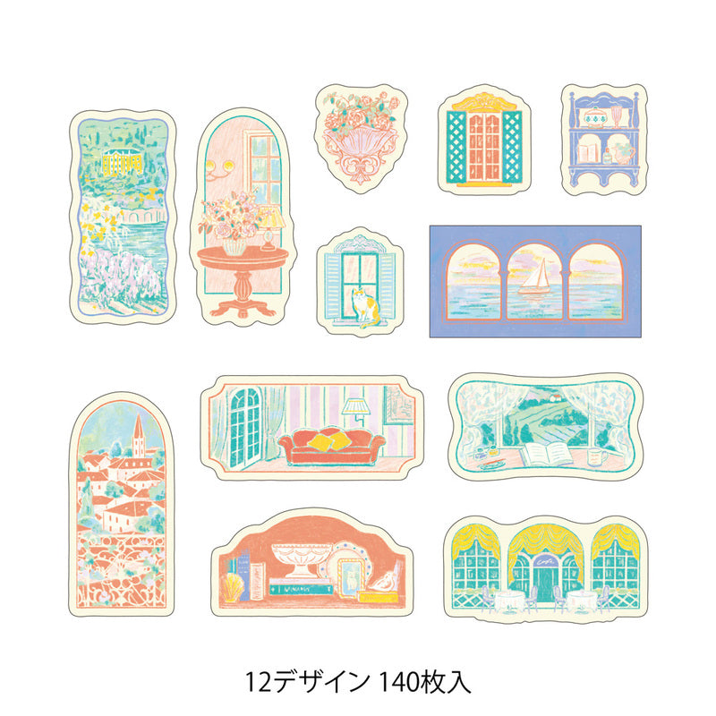 Midori - Yuru Log Vol. 3 Roll Sticker Window Views-Maskingtape-DutchMills