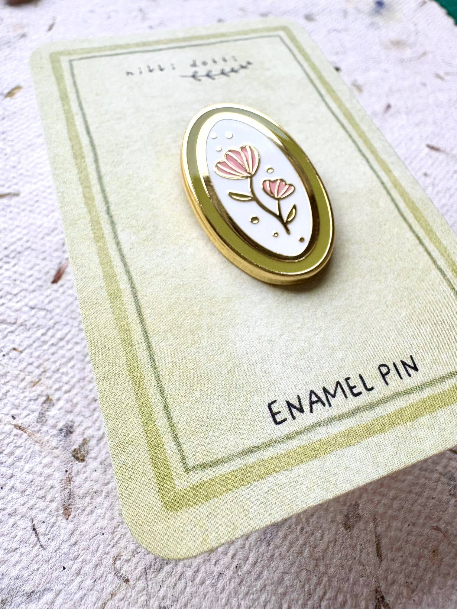 Emaille speld Bloemen-DutchMills