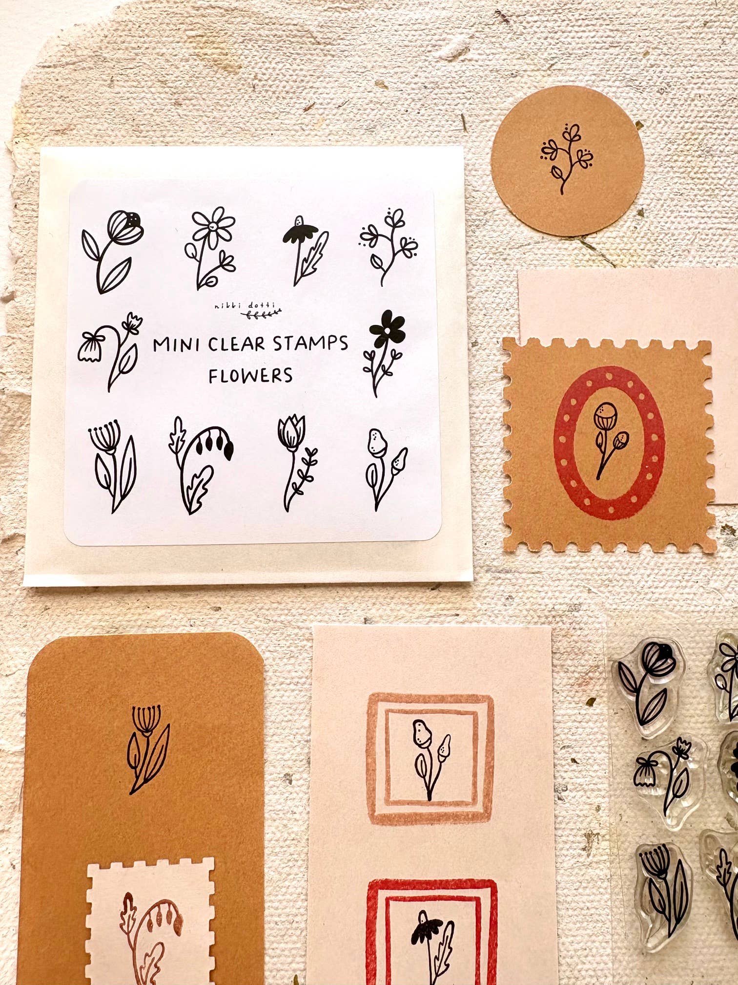 Mini stamp set - Flowers-DutchMills