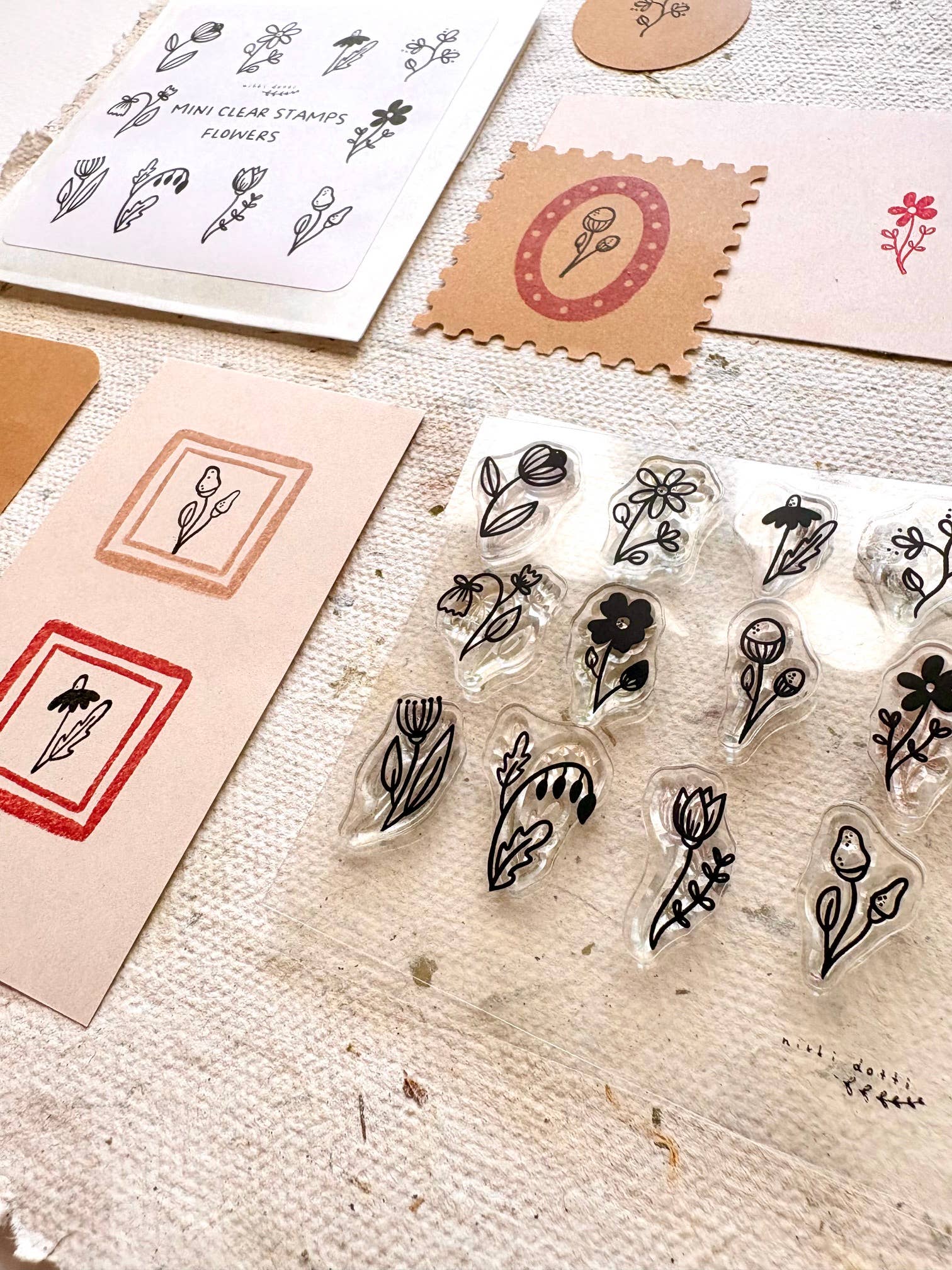 Mini stamp set - Flowers-DutchMills
