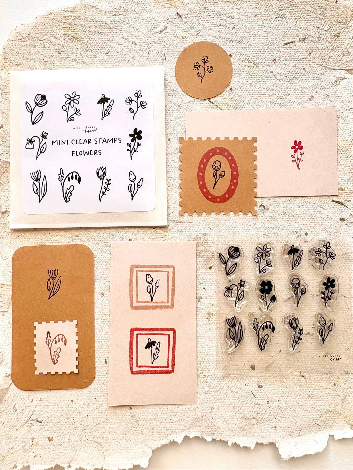 Mini stamp set - Flowers-DutchMills