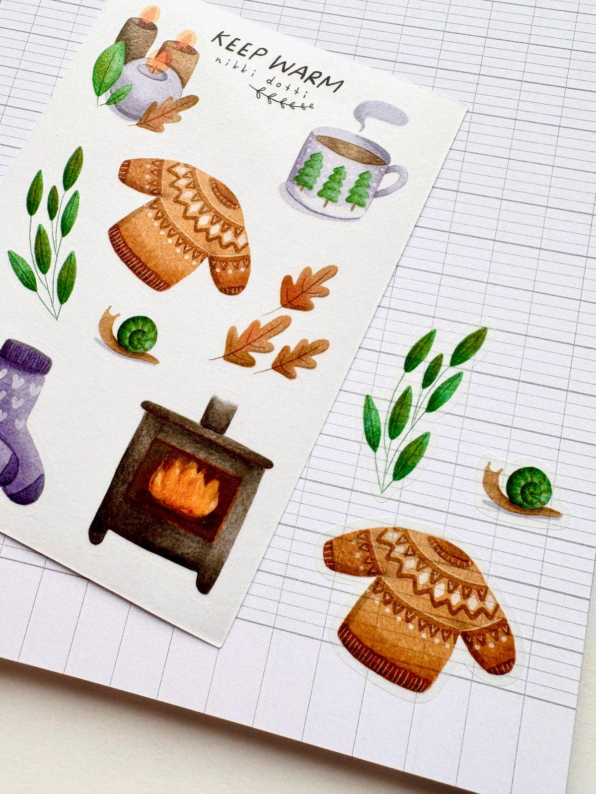 Mini sticker sheet - Keep warm-DutchMills
