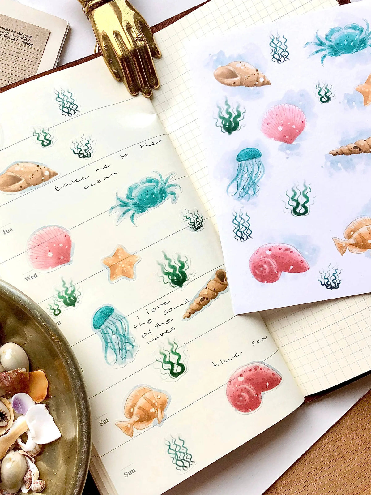 Nikki Dotti - Sticker Sheet - Ocean-Sticker-DutchMills
