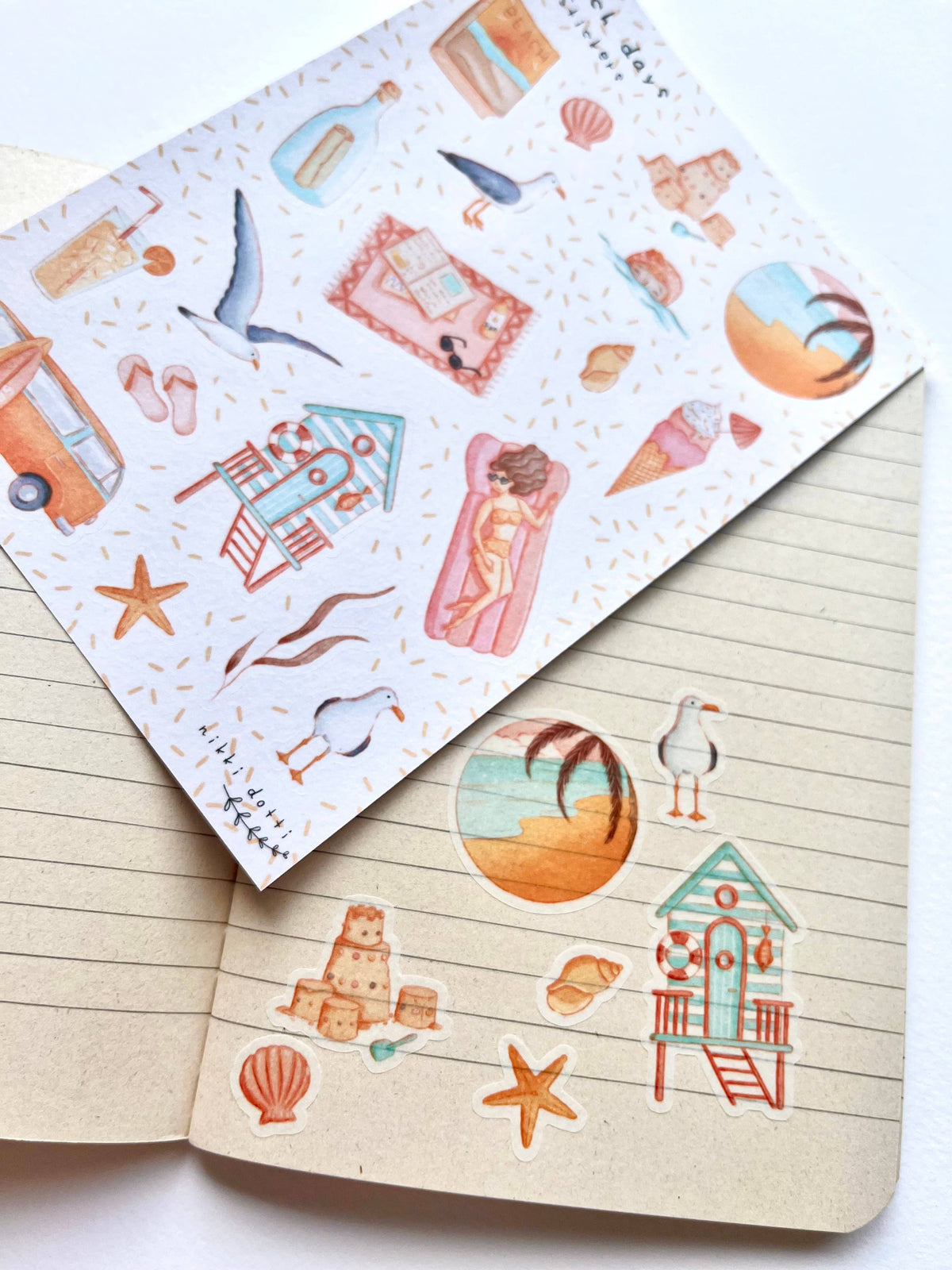Nikki Dotti - Sticker sheet - Beach days-Sticker-DutchMills