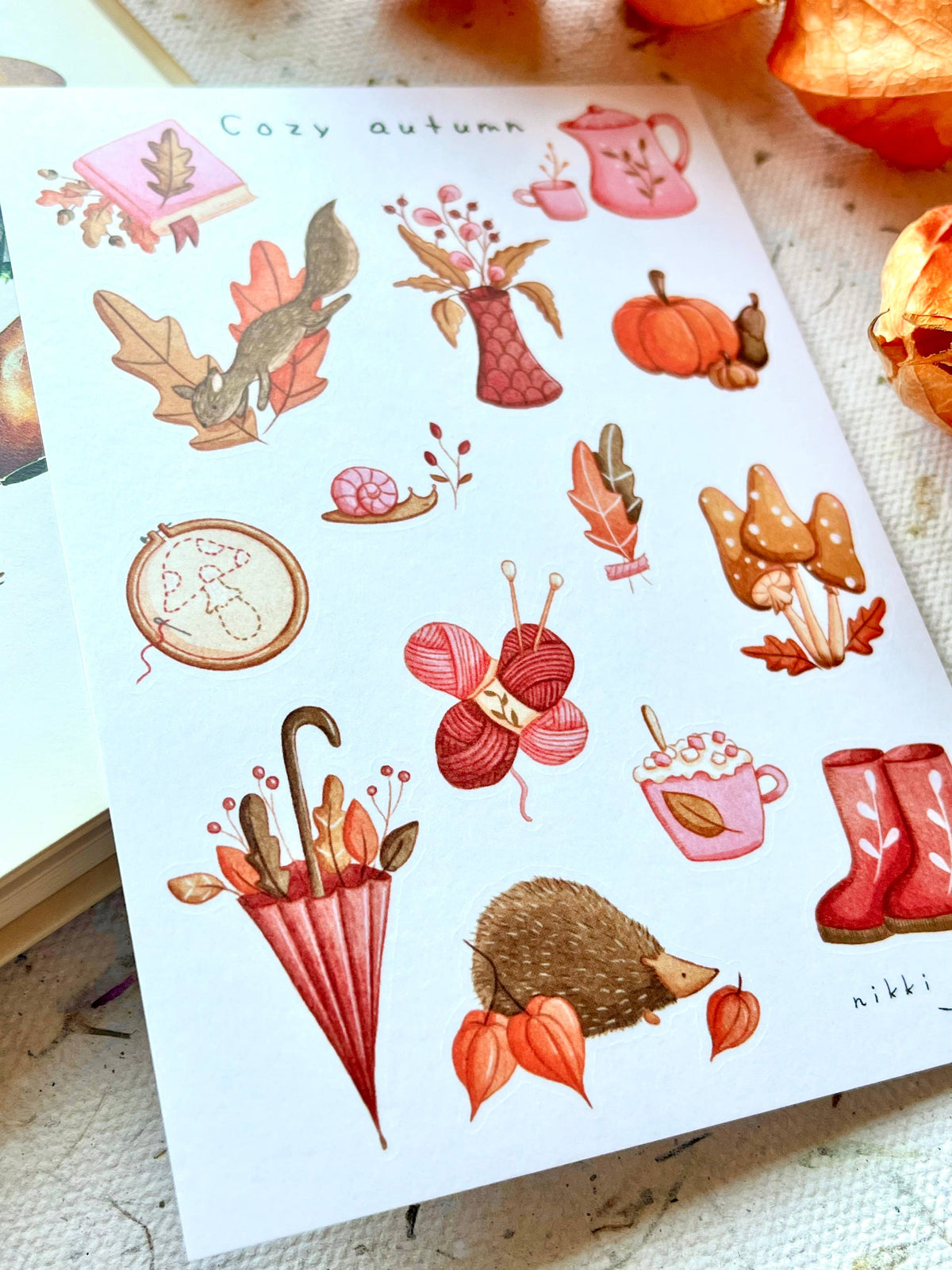 Nikki Dotti - Sticker sheet - Cozy autumn-Sticker-DutchMills
