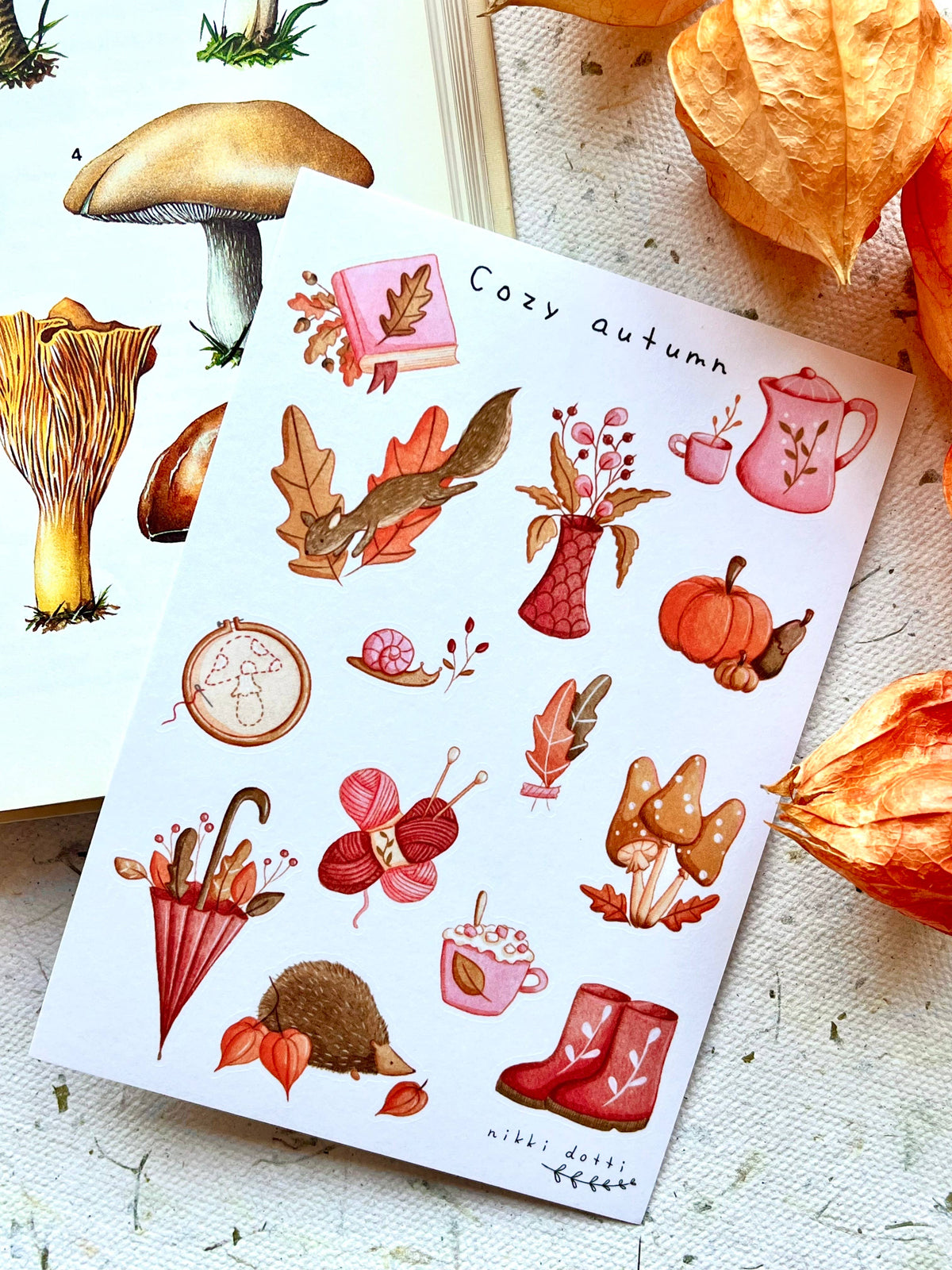 Nikki Dotti - Sticker sheet - Cozy autumn-Sticker-DutchMills