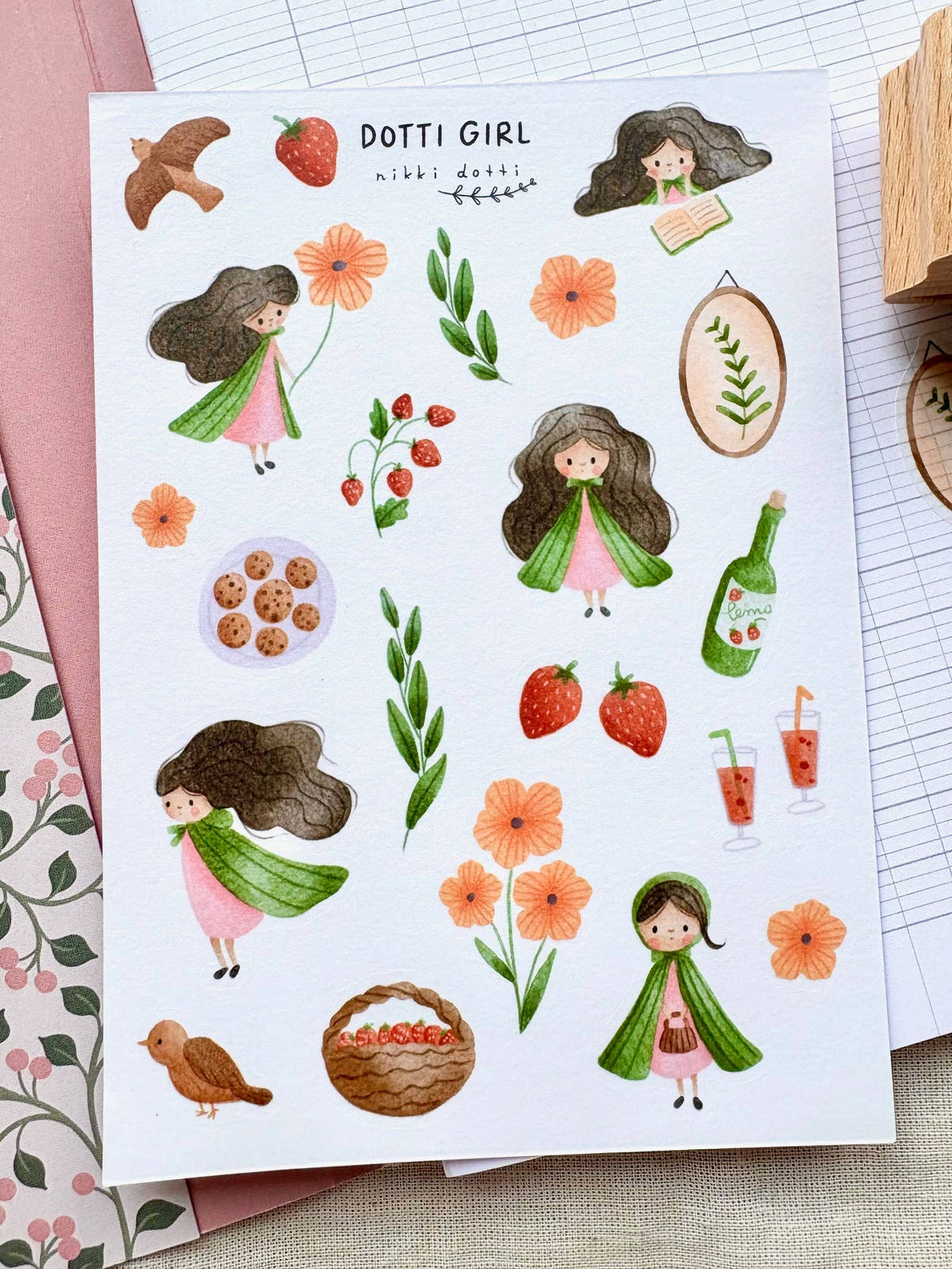 Sticker sheet - Dotti girl-DutchMills