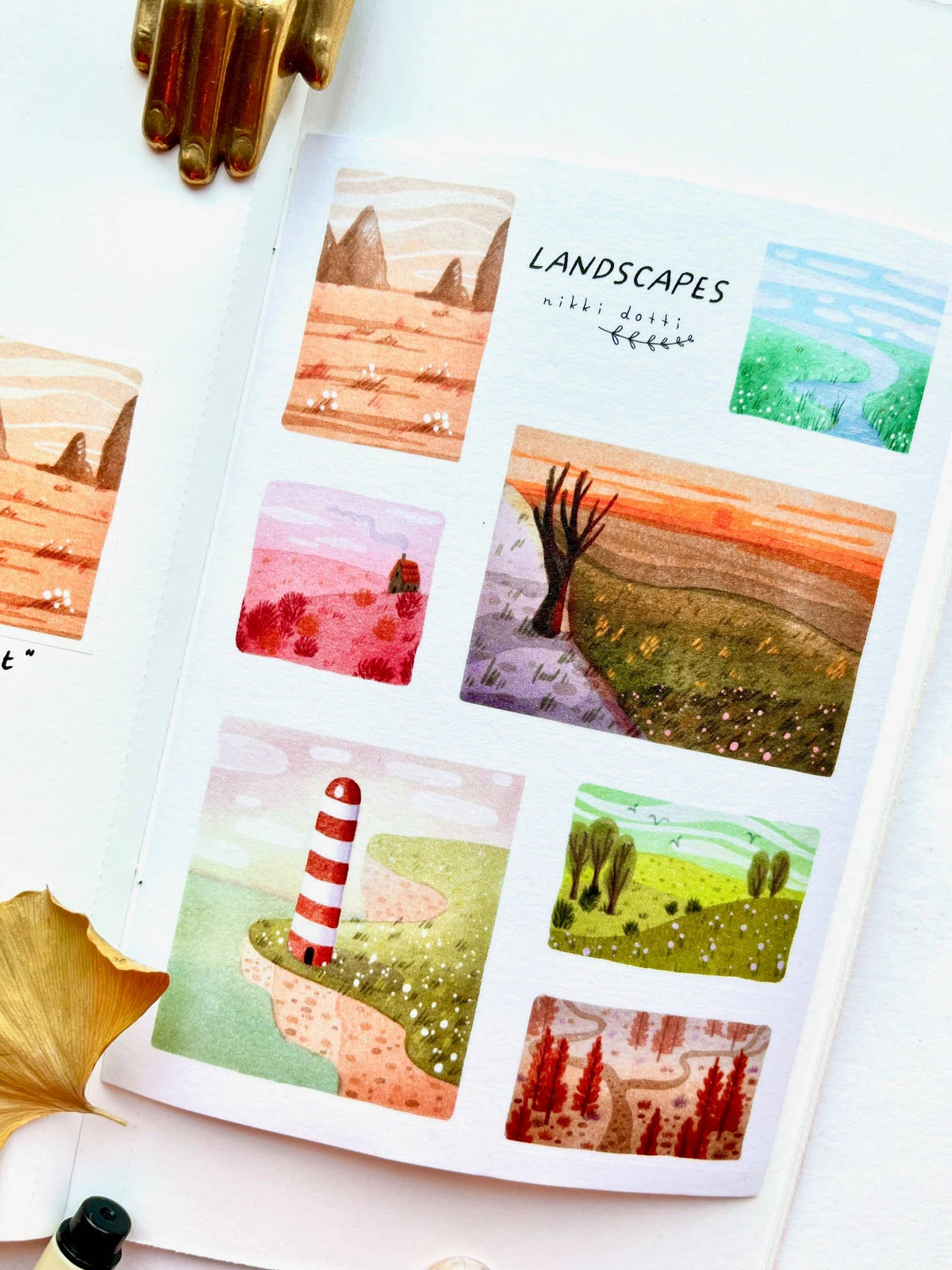 Nikki Dotti - Sticker sheet - Landscapes-Sticker-DutchMills