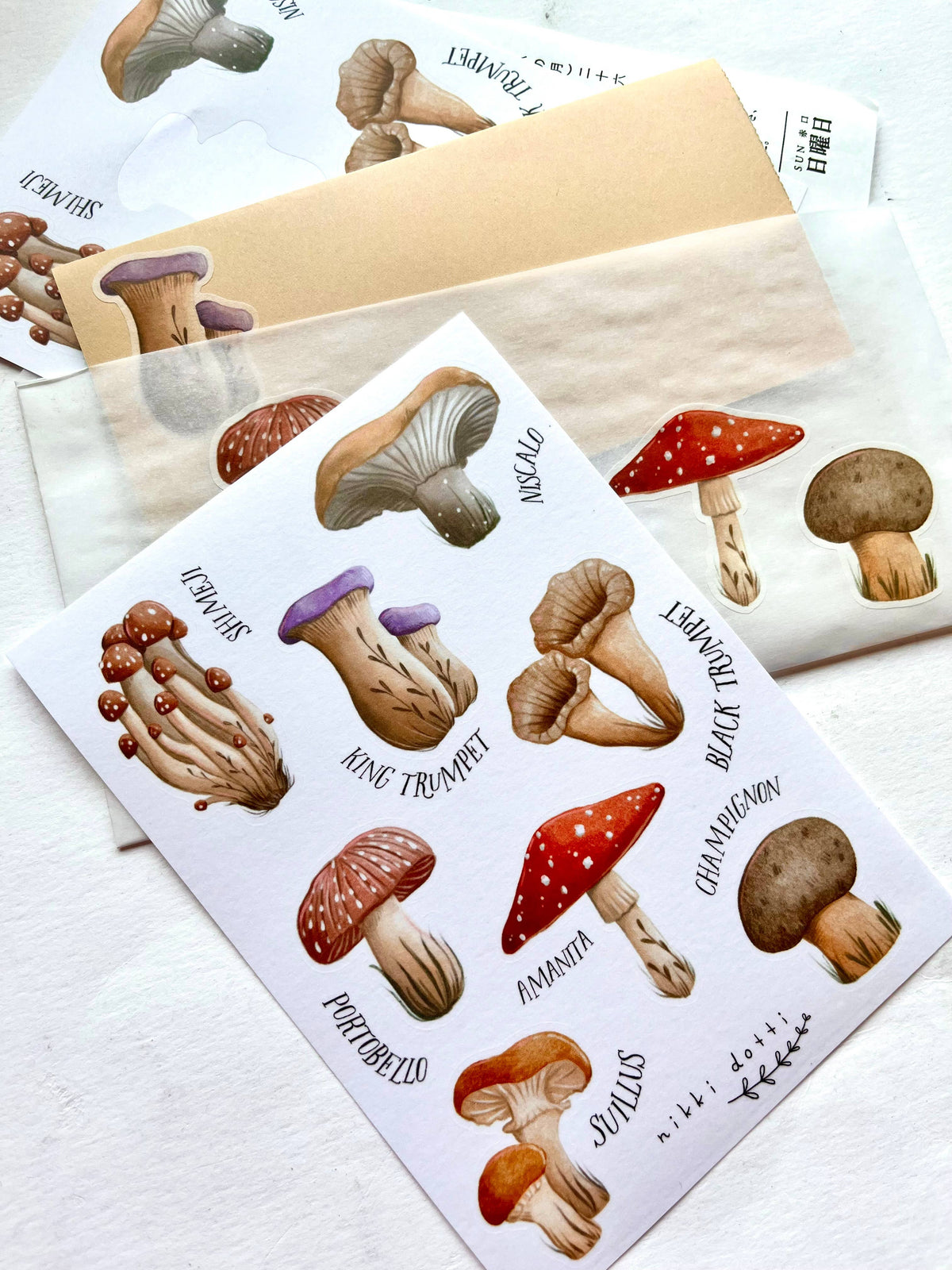 Sticker sheet - Mushrooms-Sticker-DutchMills