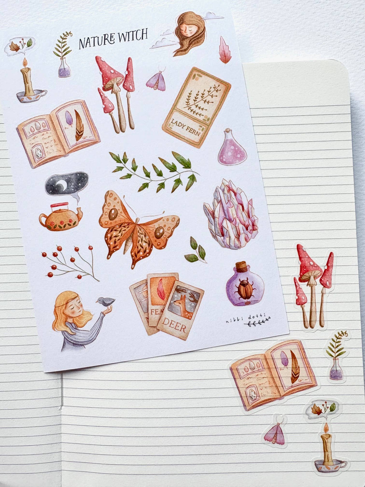 Sticker sheet - Nature witch-DutchMills