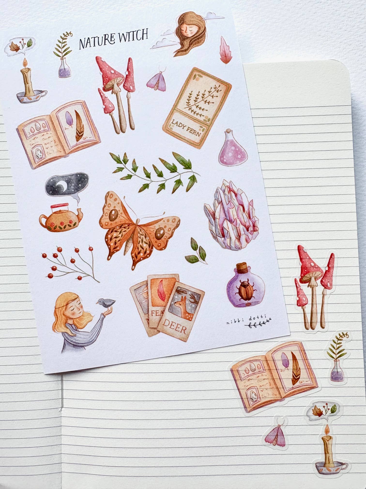 Sticker sheet - Nature witch-DutchMills