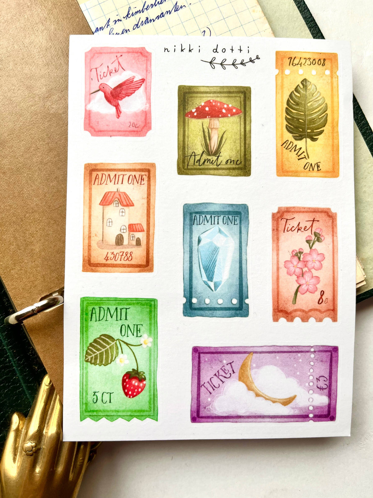 Sticker sheet - Tickets-Sticker-DutchMills