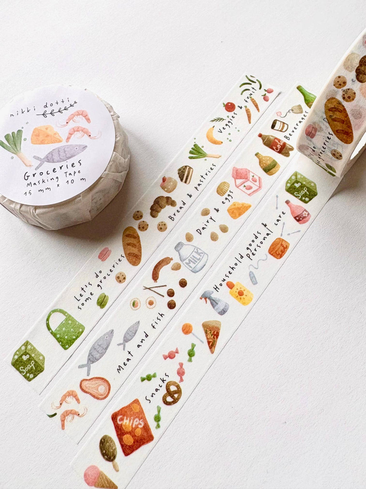 Washi tape - Groceries-DutchMills