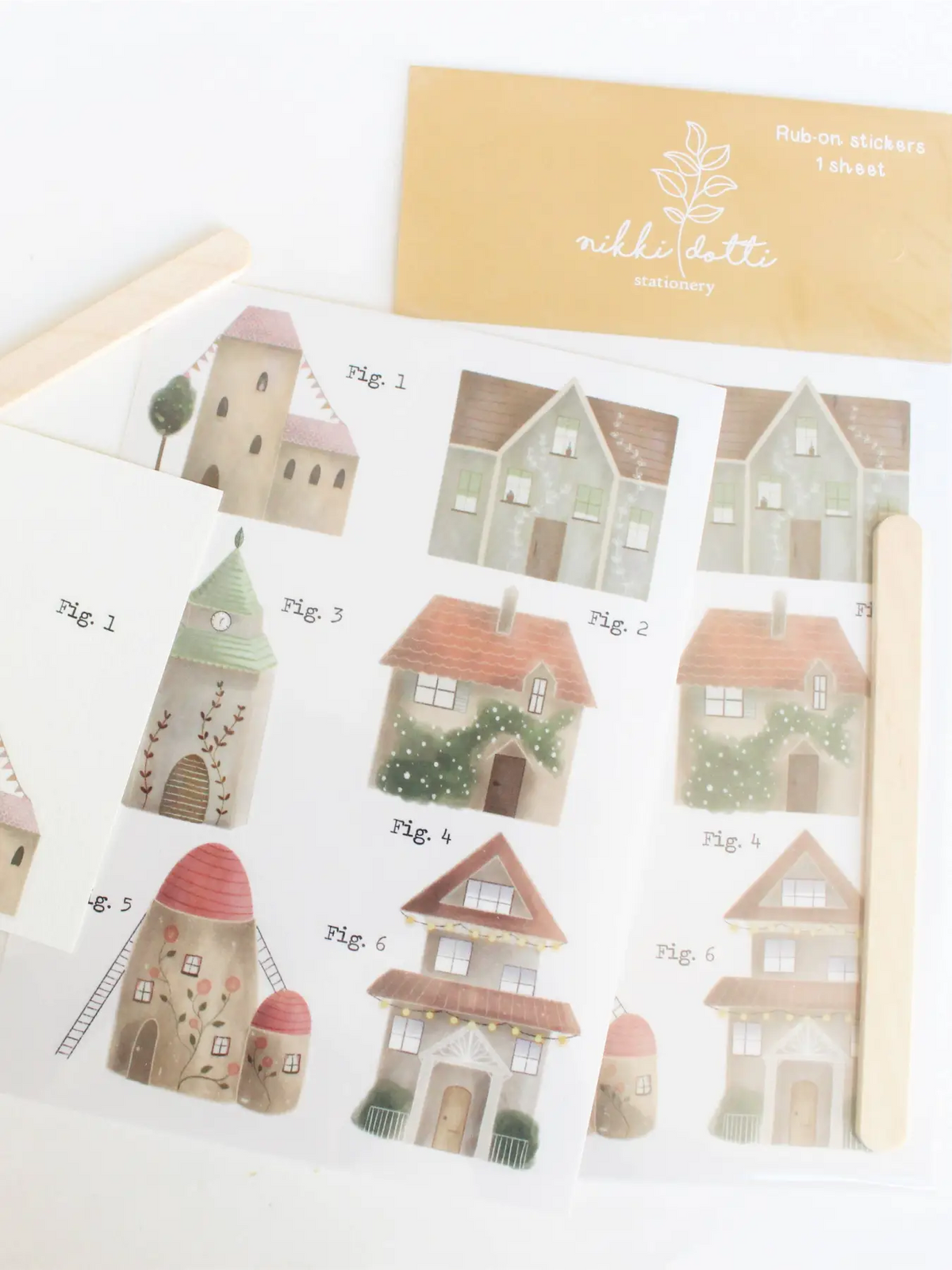 Nikki Dotti - Wrijfstickers - Huizen-Sticker-DutchMills