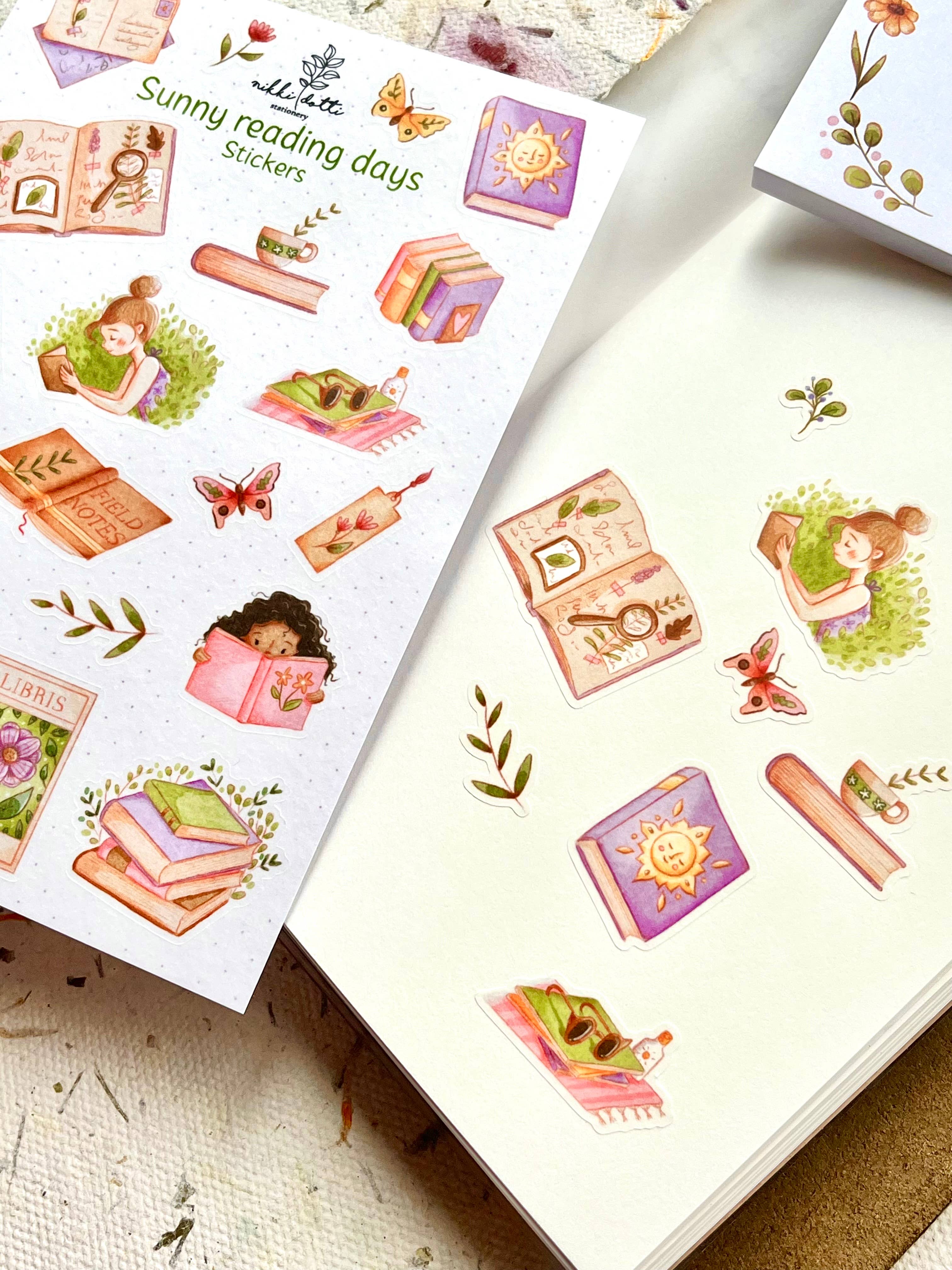 Sticker sheet - Sunny reading days-DutchMills