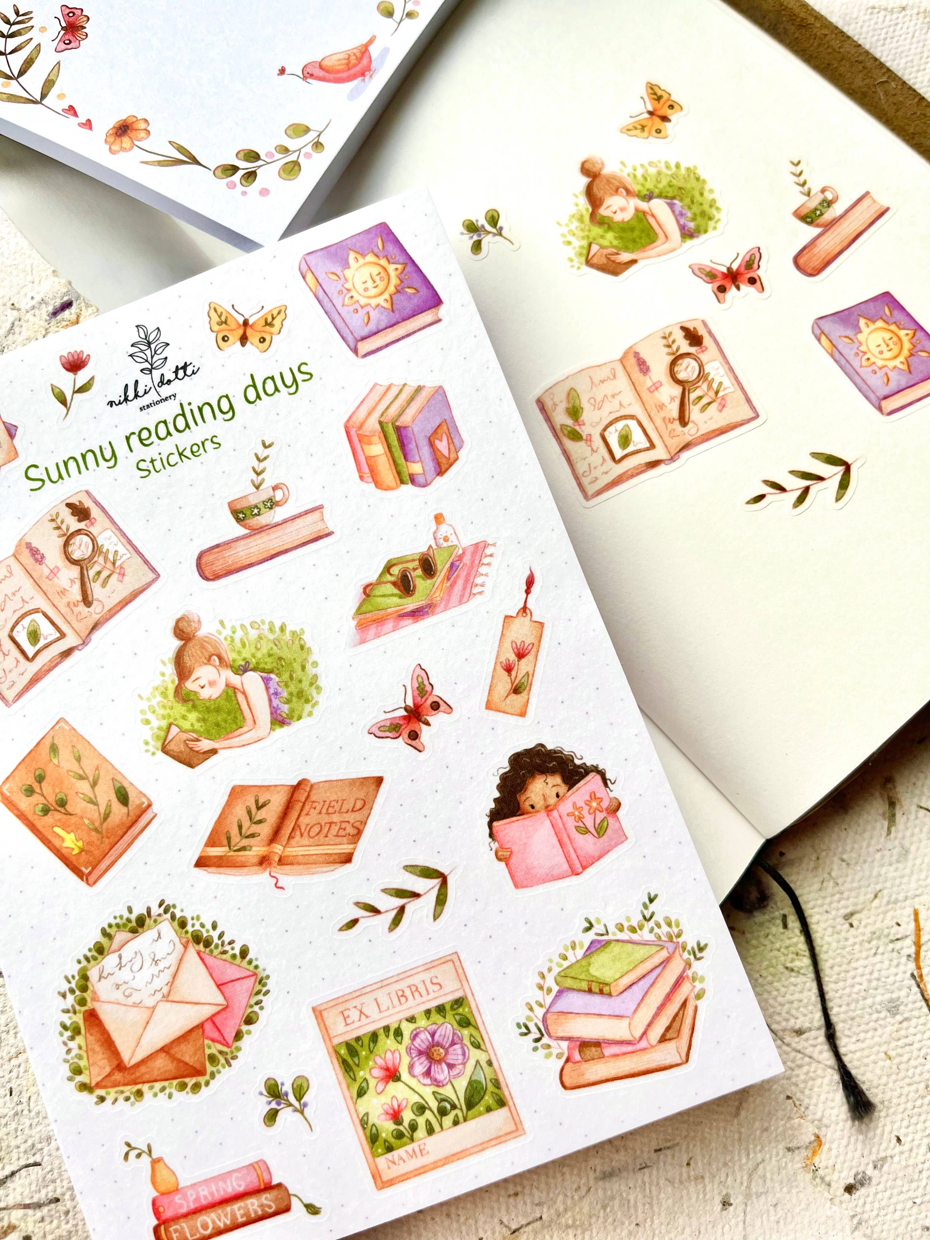 Sticker sheet - Sunny reading days-DutchMills