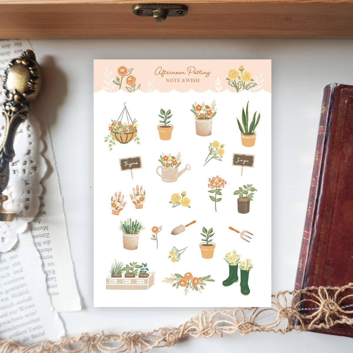 Afternoon Potting - Washi Paper Stickers-DutchMills