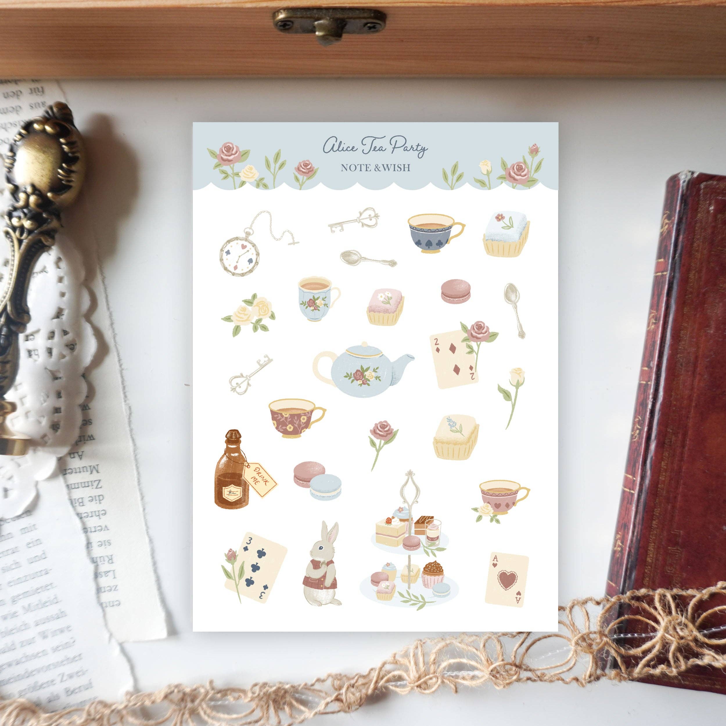 Alice Tea Party - Washi Paper Stickers-DutchMills