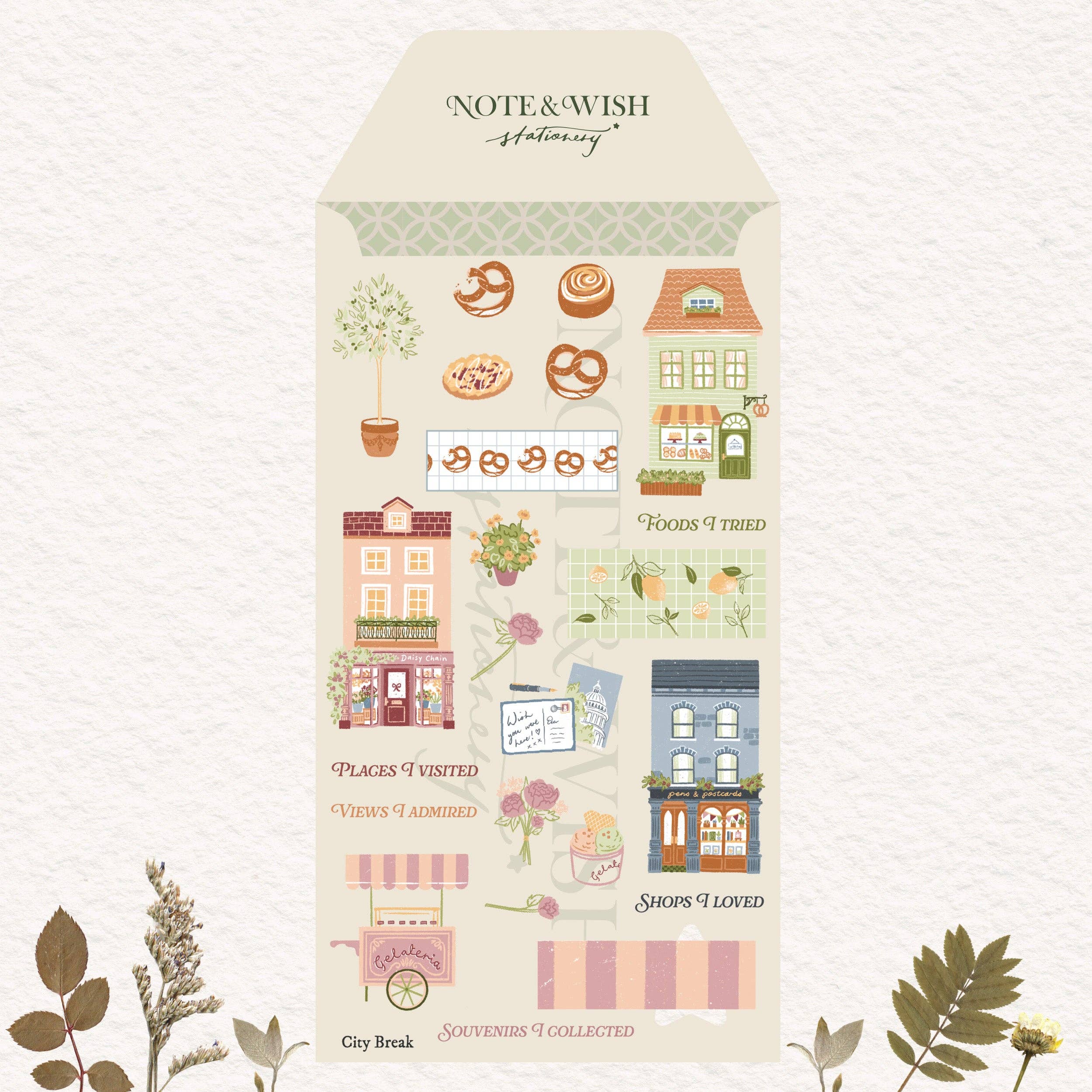 Travel Journal Stickers - City Break Travel Washi Sticker Sheet-DutchMills