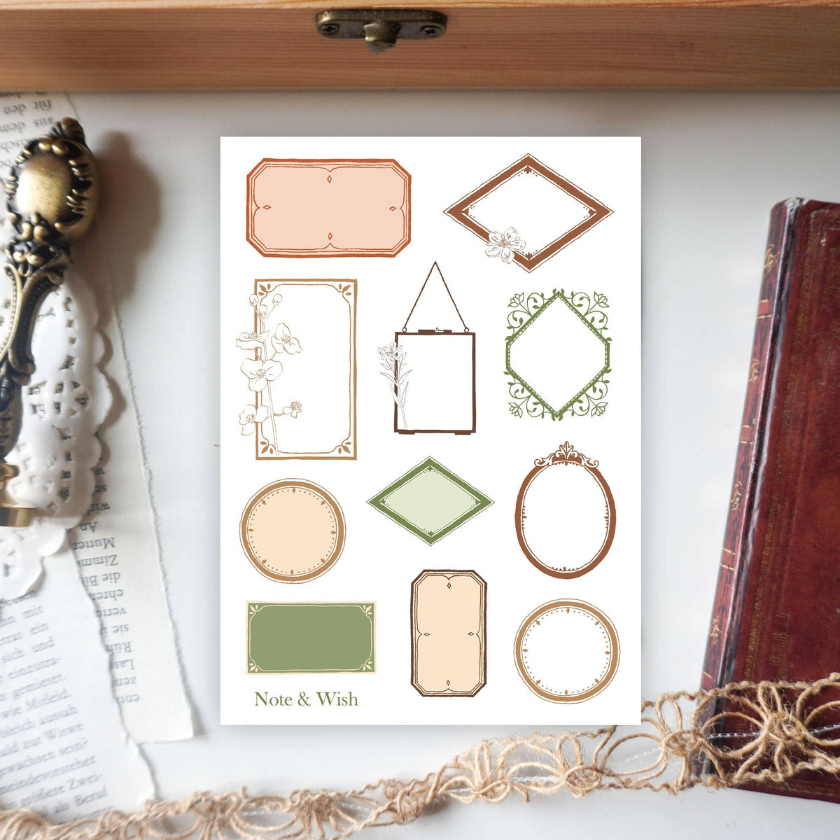 Classic Frames - Washi Paper Sticker Sheet-DutchMills