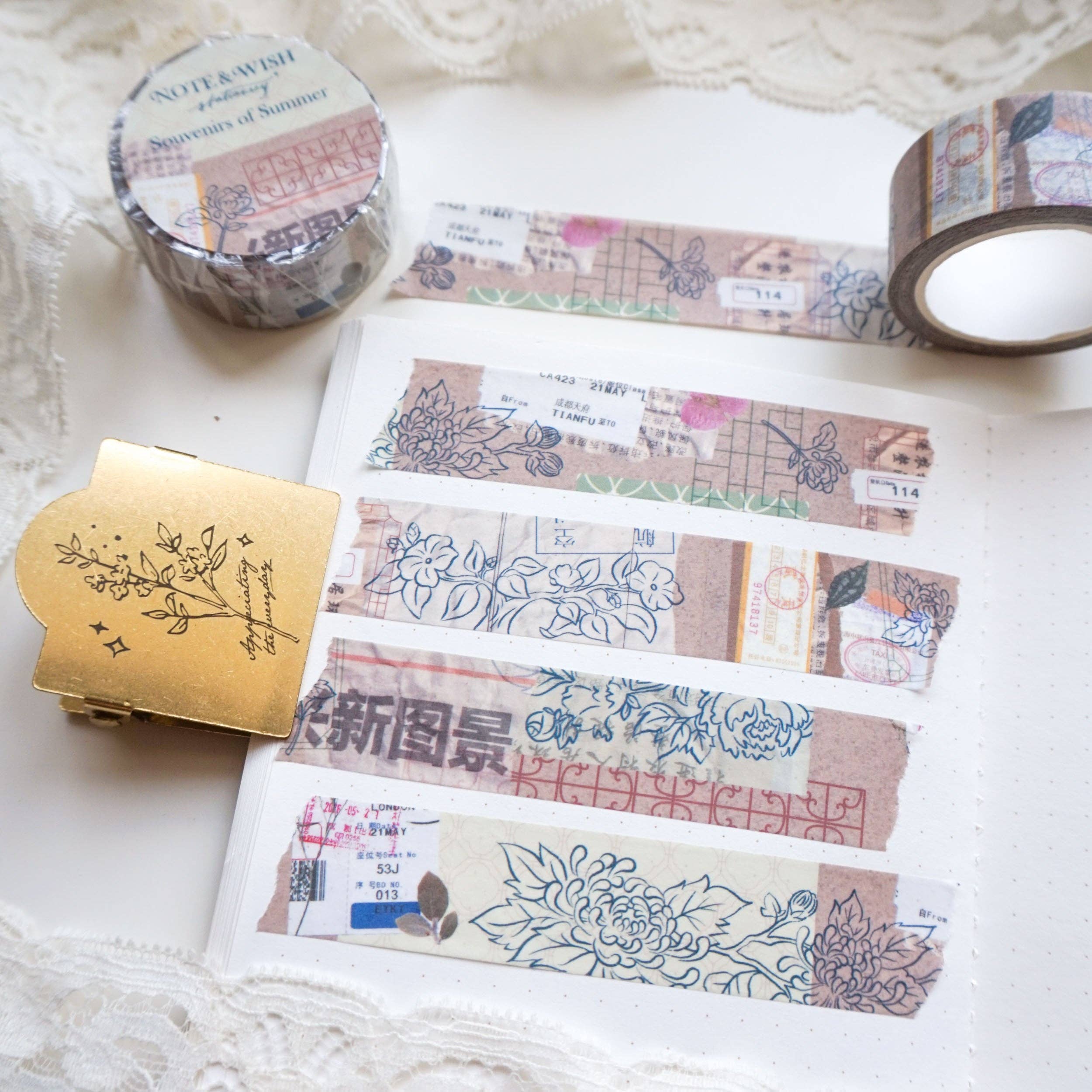 Collage style washi tape - Souvenirs of Summer Washi Tape-DutchMills