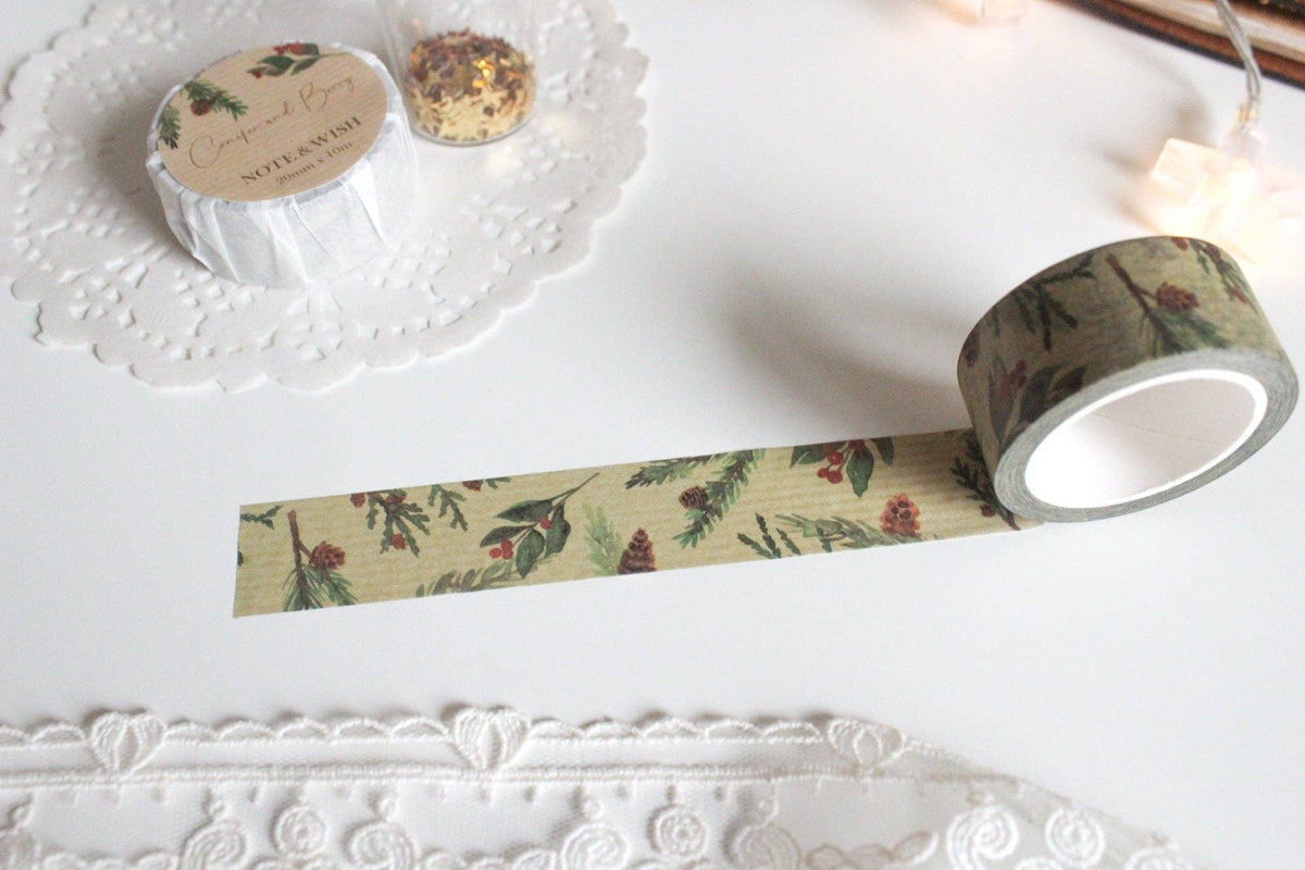 Conifer Berry Washi Tape: Conifer & Berry-DutchMills