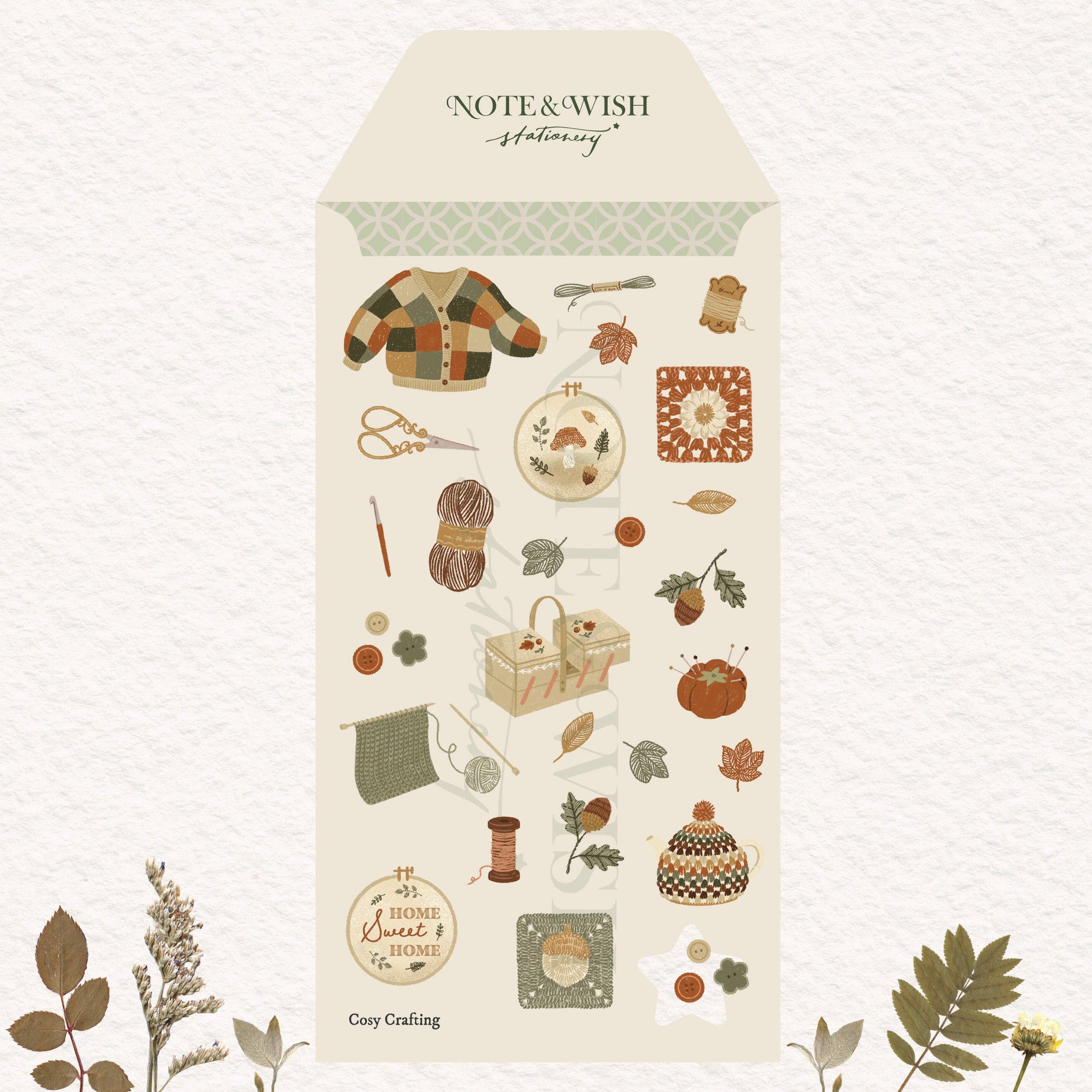 Cosy Crafting Stickers - Crochet & Knitting Washi Sticker Sheet-DutchMills