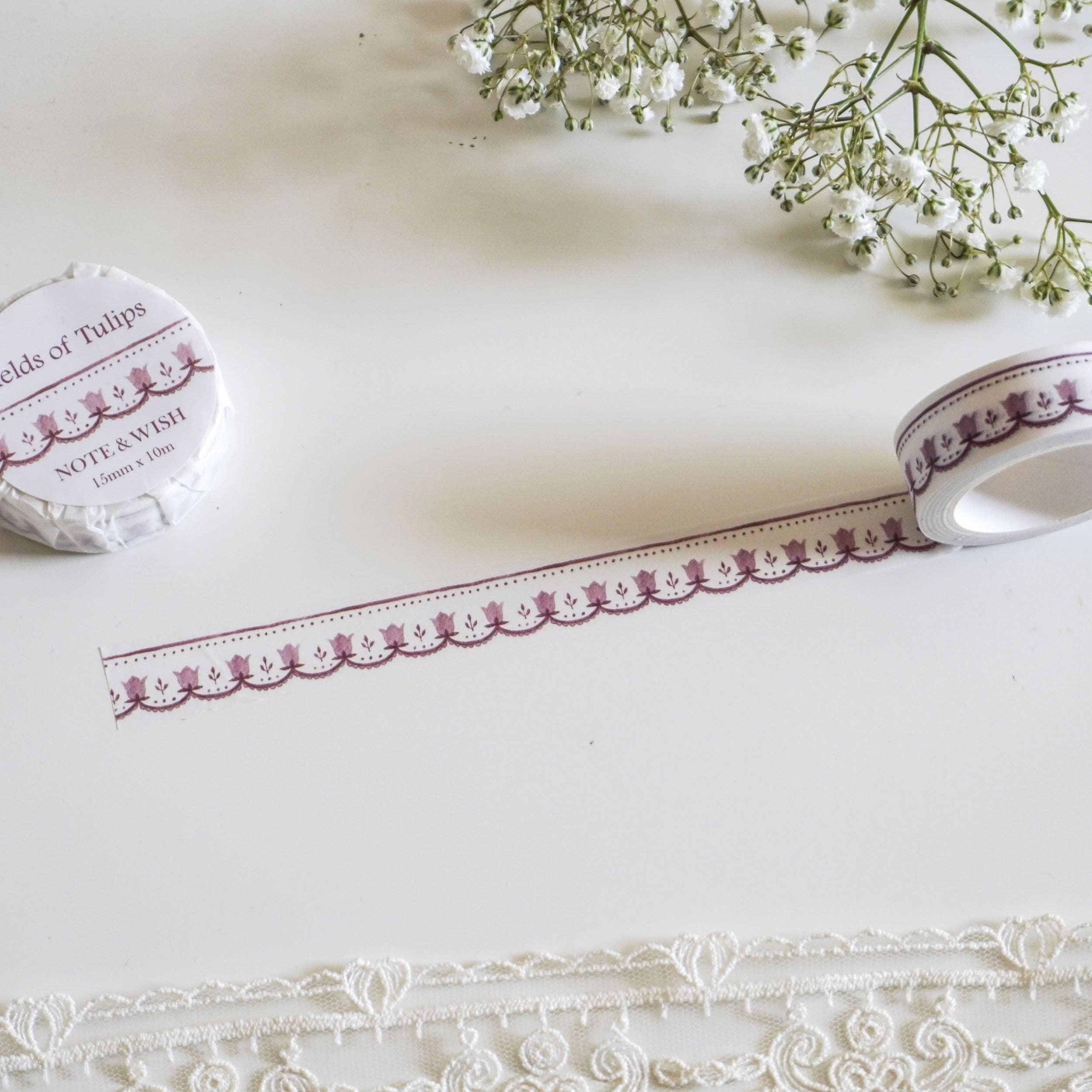 Field of Tuilips (pink) Washi Tape-DutchMills