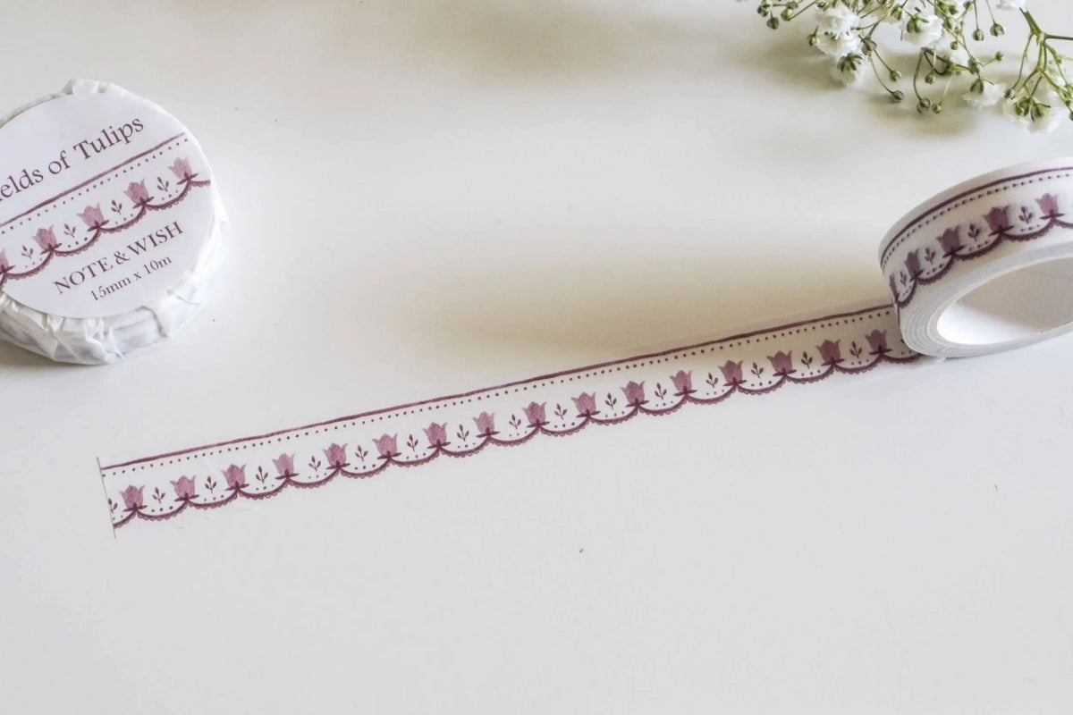 Note & Wish - Field of Tuilips Washi Tape - Pink-Maskingtape-DutchMills