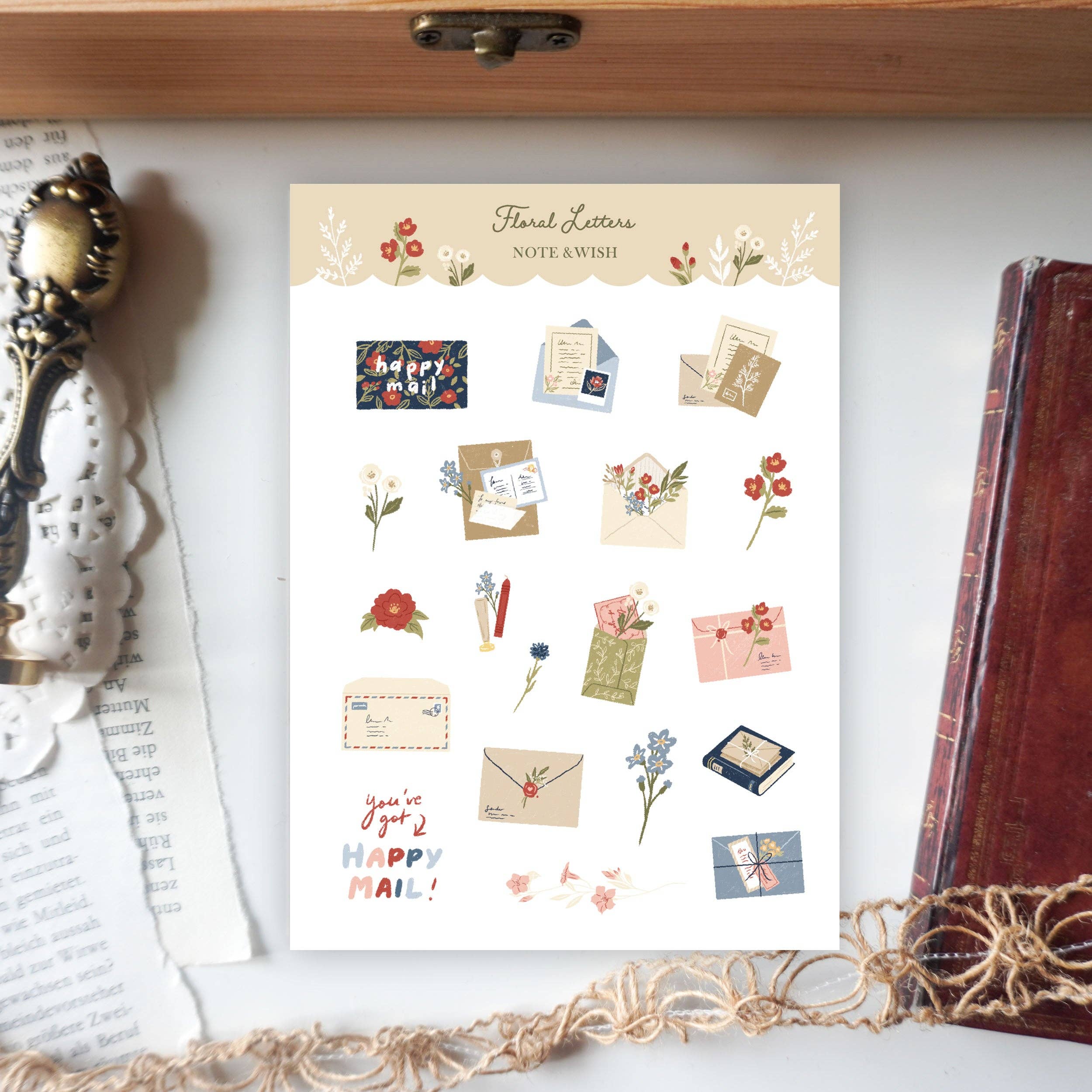 Floral Letters - Washi Paper Stickers-DutchMills