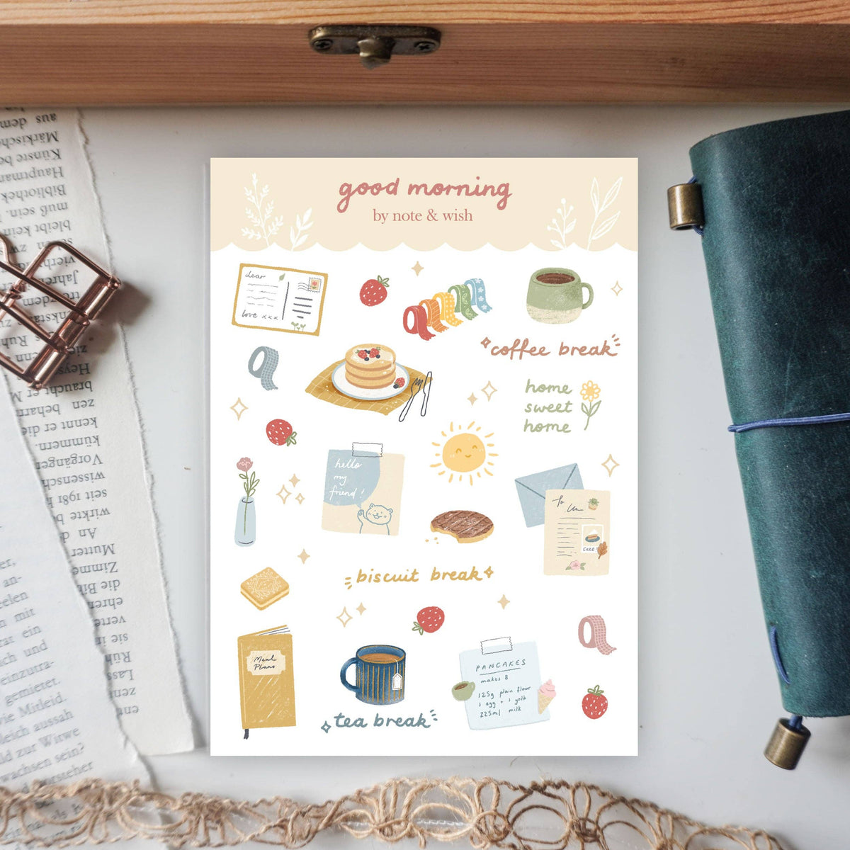 Good Morning - Washi Sticker Sheet-DutchMills